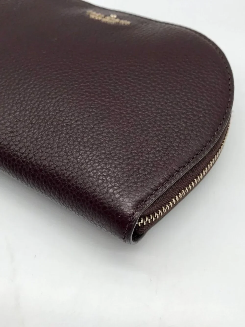 Kate Spade Dark Cherry Pebbled leather Jackson Half Moon Wristlet